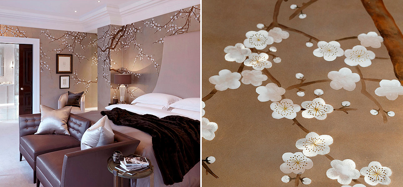 Обои ручная роспись Plum Blossom Colourway SC-231 on Krugerrand gilded paper Обои ручная роспись Plum Blossom Colourway SC-231 on Krugerrand gilded paper - Loft-Concept в Липецке