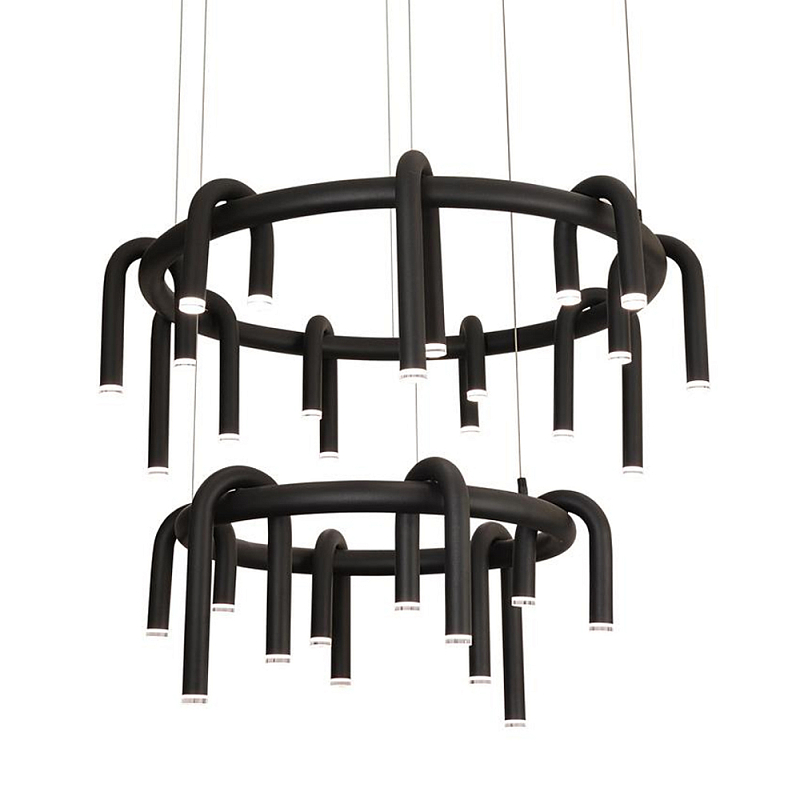 Люстра подвесная черная Black Light Fixtures Черный Люстра подвесная черная Black Light Fixtures Черный в Липецке | Loft Concept