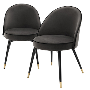 Комплект из двух стульев Eichholtz Dining Chair Cooper set of 2 dark grey