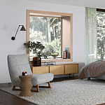 Приставной стол с отделкой из джута Juti D30 см варинант исполнения - 6 | Loft Concept в Липецке