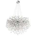 Люстра подвесная с прозрачными стеклянными подвесками в форме капель Диаметр 80 см Droplet Chandelier варинант исполнения - 4 | Loft Concept в Липецке