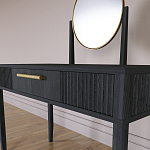 Туалетный Стол с зеркалом Primo Черный дуб варинант исполнения - 5 | Loft Concept в Липецке