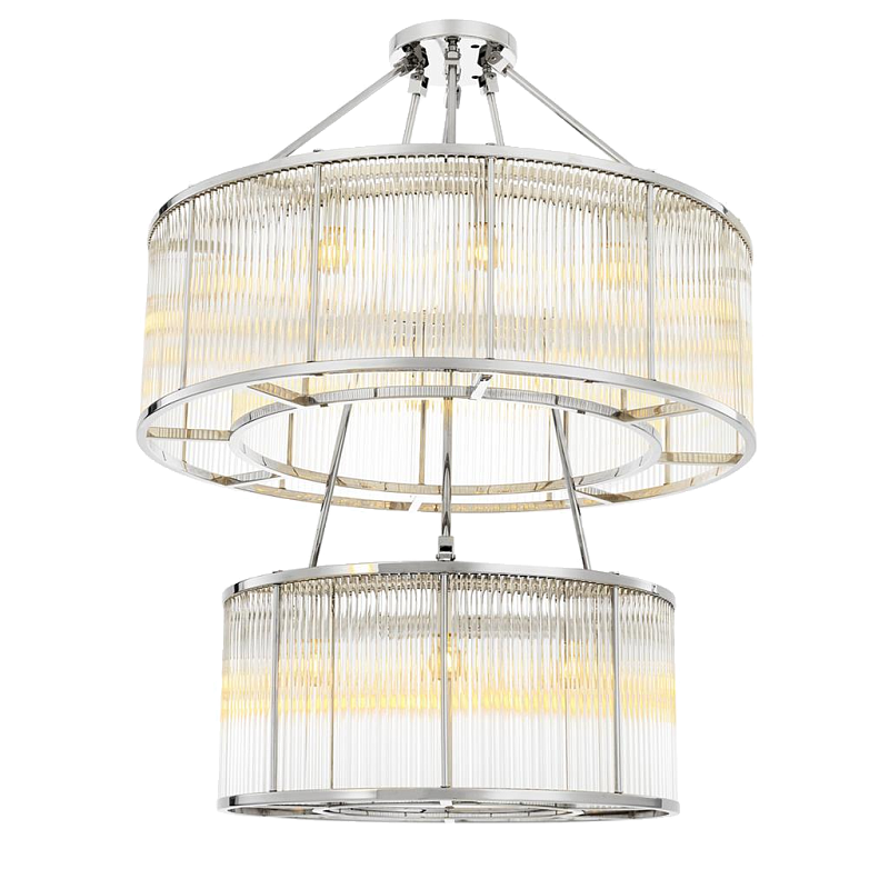 Люстра Chandelier Bernardi Nickel Никель Прозрачный в Липецке | Loft Concept 