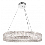 Люстра подвесная круглая из прозрачного хрусталя с корпусом из металла цвета хром Selfsufficient варинант исполнения - 5 | Loft Concept в Липецке