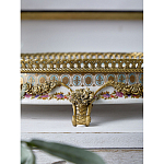 Чаша с цветочным орнаментом на бронзовых ножках Eden Garden варинант исполнения - 4 | Loft Concept в Липецке