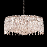 Люстра круглая с хрустальными подвесками на серебряном каркасе Roul Crystal Light варинант исполнения - 1 | Loft Concept в Липецке