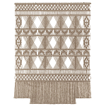 Панно на стену плетеное Макраме бежевый цвет  варинант исполнения - 13 | Loft Concept в Липецке