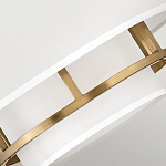 Потолочный светильник с двухслойным белым текстильным абажуром Hinkley варинант исполнения - 18 | Loft Concept в Липецке