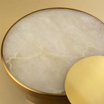 Бра в форме диска из бежевого алебастра Cryptocrystalline Stone варинант исполнения - 2 | Loft Concept в Липецке