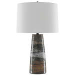 Настольная лампа с конусовидным тканевым абажуром Rock варинант исполнения - 1 | Loft Concept в Липецке