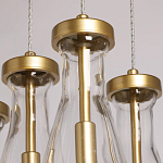 Люстра с 9-ю прозрачными стеклянными плафонами в форме капли Lucid Rain  варинант исполнения - 8 | Loft Concept в Липецке