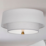 Потолочный светильник круглый серый с тканевым абажуром Ground Gray варинант исполнения - 2 | Loft Concept в Липецке