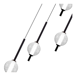 Люстра светодиодная каскадная с 4-мя сферическими стеклянными плафонами Splatter варинант исполнения - 4 | Loft Concept в Липецке