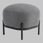 Пуф Стоун букле Fluffy темно-серый варинант исполнения - 1 | Loft Concept в Липецке