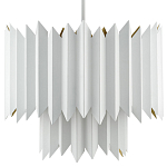 Люстра белая с гофрированным двойным абажуром Corrugated Double Lampshade варинант исполнения - 3 | Loft Concept в Липецке