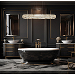 Люстра овальная с мозаичным хрустальным оформлением Sparks of Crystal варинант исполнения - 3 | Loft Concept в Липецке