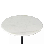 Кофейный столик с белой мраморной столешницей на черном основании Tall Coffee Black and White Table варинант исполнения - 4 | Loft Concept в Липецке