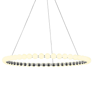 Люстра светодиодная кольцевая с круглыми плафонами белого цвета PEARLS Suspension 80