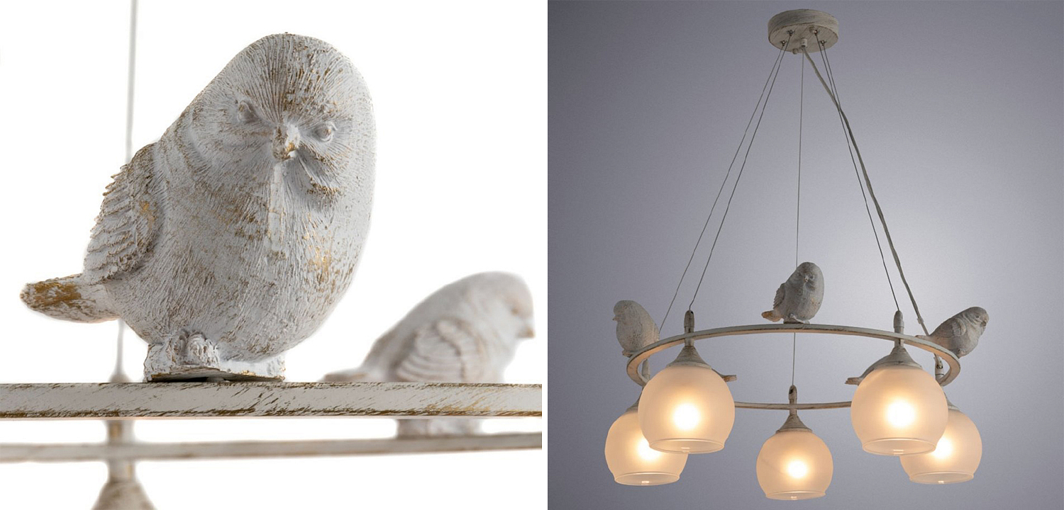 Люстра Provence Bird Chandelier white Люстра Provence Bird Chandelier white - Loft-Concept в Липецке