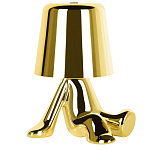 Настольная лампа фигурная золотого цвета с гладким абажуром Высота 17 см Sophia варинант исполнения - 2 | Loft Concept в Липецке