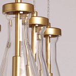 Люстра с 7-ю прозрачными плафонами из стекла в форме капли Lucid Rain  варинант исполнения - 9 | Loft Concept в Липецке