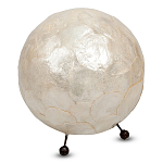 Настольная лампа из перламутра на металлическом каркасе Indonesian Egg варинант исполнения - 3 | Loft Concept в Липецке