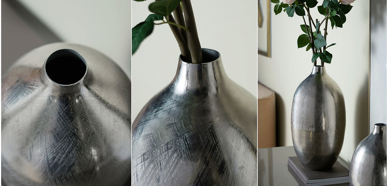 Ваза Silvian Vase silver Ваза Silvian Vase silver - Loft-Concept в Липецке