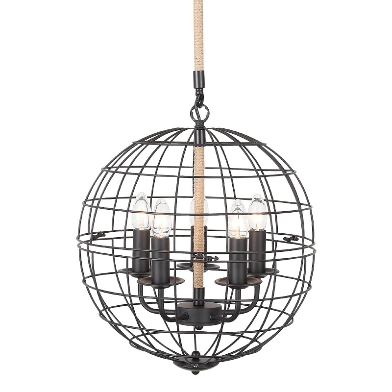 Люстра Loft Rope Sphere Pendant Черный Люстра Loft Rope Sphere Pendant Черный в Липецке | Loft Concept