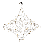 Люстра с тонким металлическим каркасом цвета хром Quasar варинант исполнения - 1 | Loft Concept в Липецке
