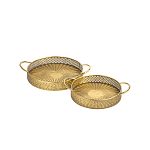 Поднос железный Gold Mesh варинант исполнения - 2 | Loft Concept в Липецке