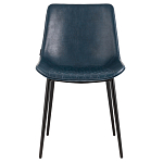 Стул с обивкой из экокожи темно-синего цвета RHOMBUSES UPHOLSTERY варинант исполнения - 2 | Loft Concept в Липецке