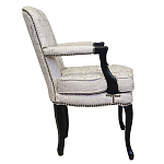 Кресло c растительным орнаментом Aubrey Classical Armchair beige jacquard варинант исполнения - 1 | Loft Concept в Липецке