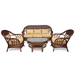 Комплект уличной мебели из ротанга Clara коричневый варинант исполнения - 1 | Loft Concept в Липецке