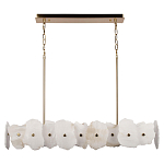 Люстра подвесная линейная с текстурированными мраморными элементами Marble square варинант исполнения - 1 | Loft Concept в Липецке