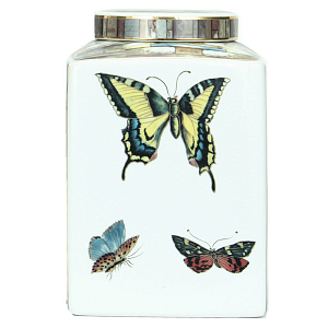 Ваза с крышкой Ceramic Flowers and Butterflies Small Vase