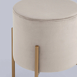 Бежевый пуф на золотистых ножках SANJAY варинант исполнения - 2 | Loft Concept в Липецке