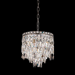 Люстра круглая с хрустальными подвесками на серебряном каркасе Roul Crystal Light варинант исполнения - 8 | Loft Concept в Липецке