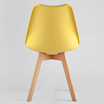 Стул с основой из пластика и мягким сиденьем Arvika Yellow варинант исполнения - 4 | Loft Concept в Липецке