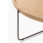 Журнальный стол с круглой деревянной столешницей Urban Style Space варинант исполнения - 1 | Loft Concept в Липецке