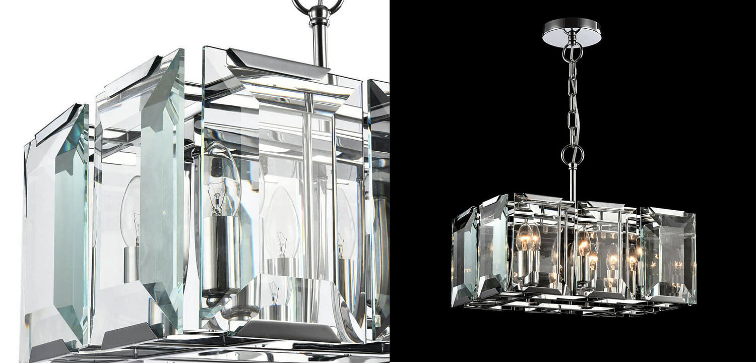 Люстра Harlow Crystal Square Chandelier chrome 6 Люстра Harlow Crystal Square Chandelier chrome 6 - Loft-Concept в Липецке