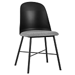 Стул из прочного пластика на металлическом основании Anora Black варинант исполнения - 1 | Loft Concept в Липецке