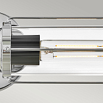 Бра для ванных комнат горизонтальное с 2-мя прозрачным цилиндрическим плафонами на круглом основании Hinkley варинант исполнения - 8 | Loft Concept в Липецке