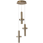 Каскадный светильник с 3-мя плафонами Flos Brass Metal Acrylic Trio Hanging Lamp варинант исполнения - 1 | Loft Concept в Липецке