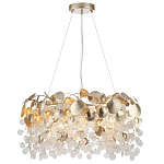Люстра с декоративными подвесками из прозрачного стекла в форме монеток FAIRYTREE Light варинант исполнения - 7 | Loft Concept в Липецке