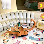 Дизайнерский журнальный стол с основанием в виде кота Bivan варинант исполнения - 3 | Loft Concept в Липецке