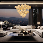 Люстра подвесная с квадратными плафонами из натурального камня Glowing Spheres варинант исполнения - 8 | Loft Concept в Липецке