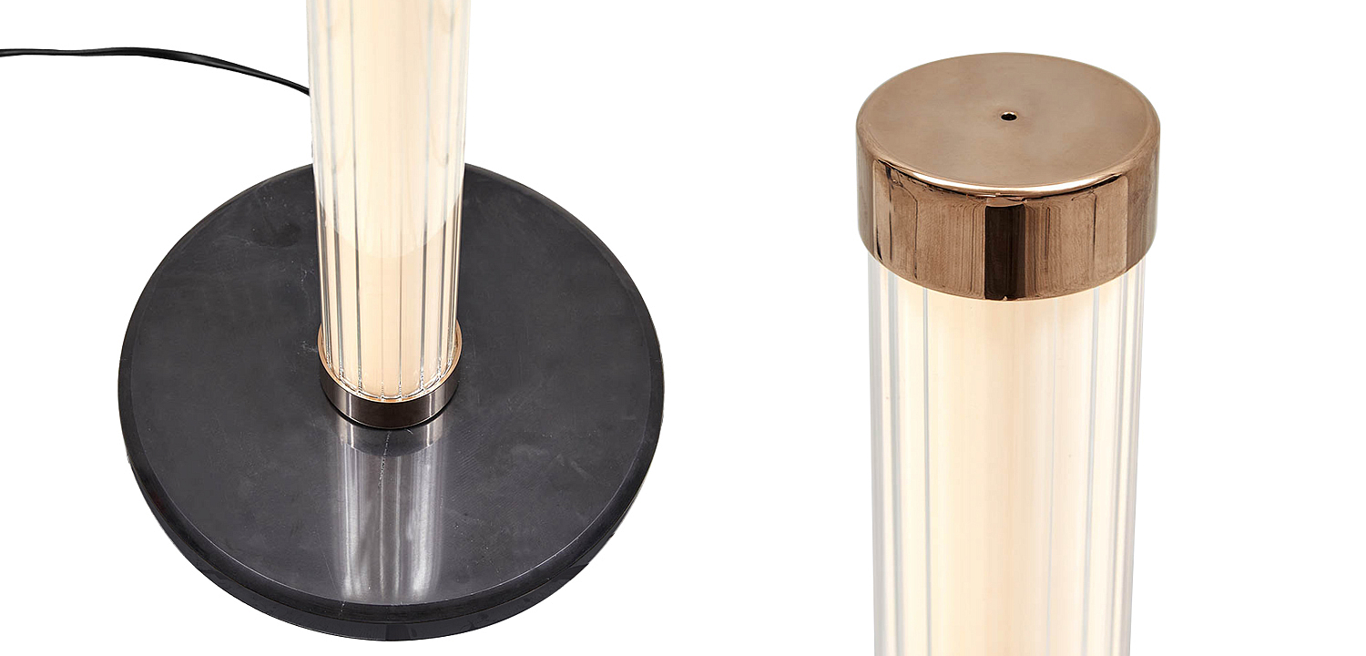 Дизайнерский торшер CANVAS GLASS TUBE FLOOR LAMP Дизайнерский торшер CANVAS GLASS TUBE FLOOR LAMP - Loft-Concept в Липецке