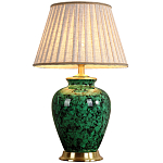 Настольная лампа с абажуром Beige Green Malachite Lampshade варинант исполнения - 1 | Loft Concept в Липецке