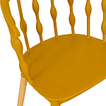 Пластиковый стул на ножках из массива бука Ferret Spiral Mustard варинант исполнения - 4 | Loft Concept в Липецке