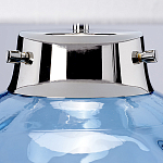 Настольная лампа с шарообразным прозрачным основанием из цветного переработанного стекла и белым цилиндрическим абажуром Elstead Lighting варинант исполнения - 8 | Loft Concept в Липецке